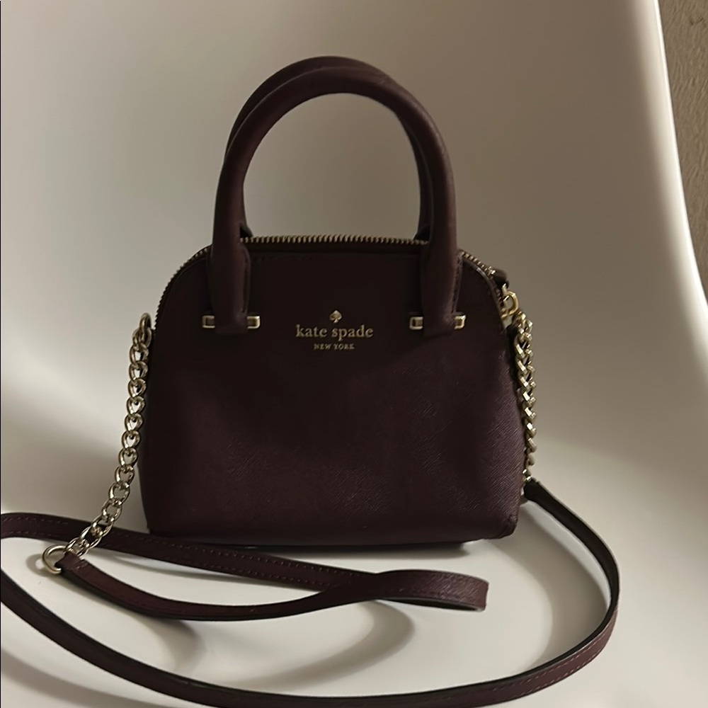 Kate Spade Purple Mini Bag with Gold Hardware